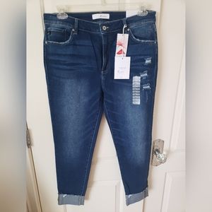 Kancan cropped denim pants, size 15
